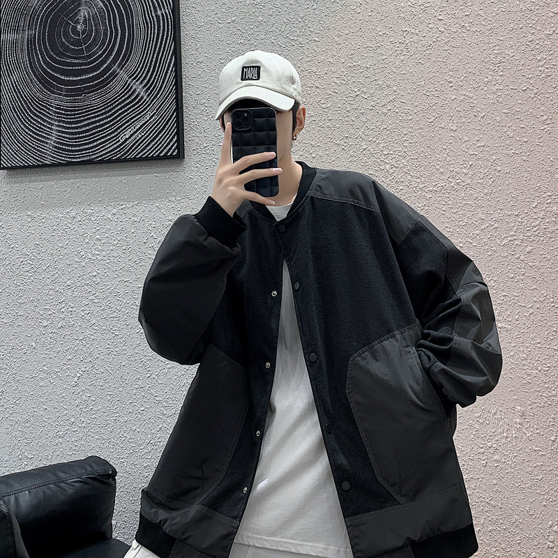 2025秋装棒球服外套男休闲夹克上衣JK83P95室内深灰,男装夹克,电商C323