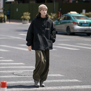 2025秋装cityboy半拉链冲锋夹克外套男 JK82P78 黑1图片