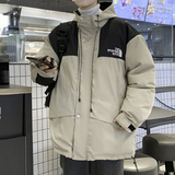 冬季刺绣拼色连帽宽松棉服冲锋衣冲锋棉衣外套M2009P135，男装夹克，电商C323