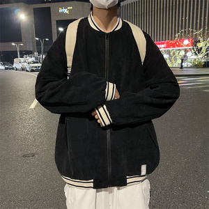 2025春装灯芯绒棒球服外套男生宽松夹克 JK81P70控88图片