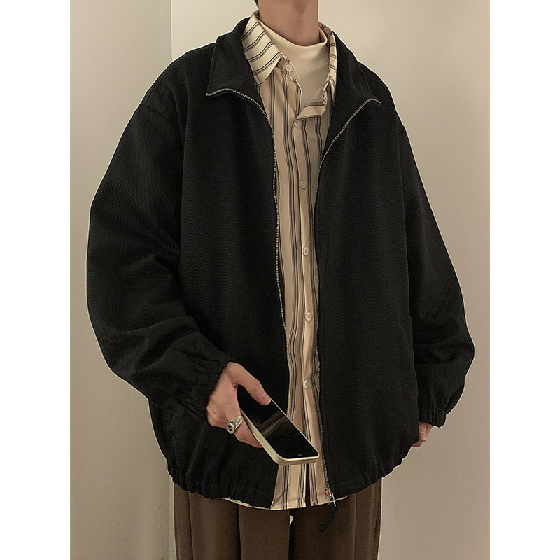 2025春装贴布立领外套男拉链夹克JK85P70绿,男装夹克,电商C323