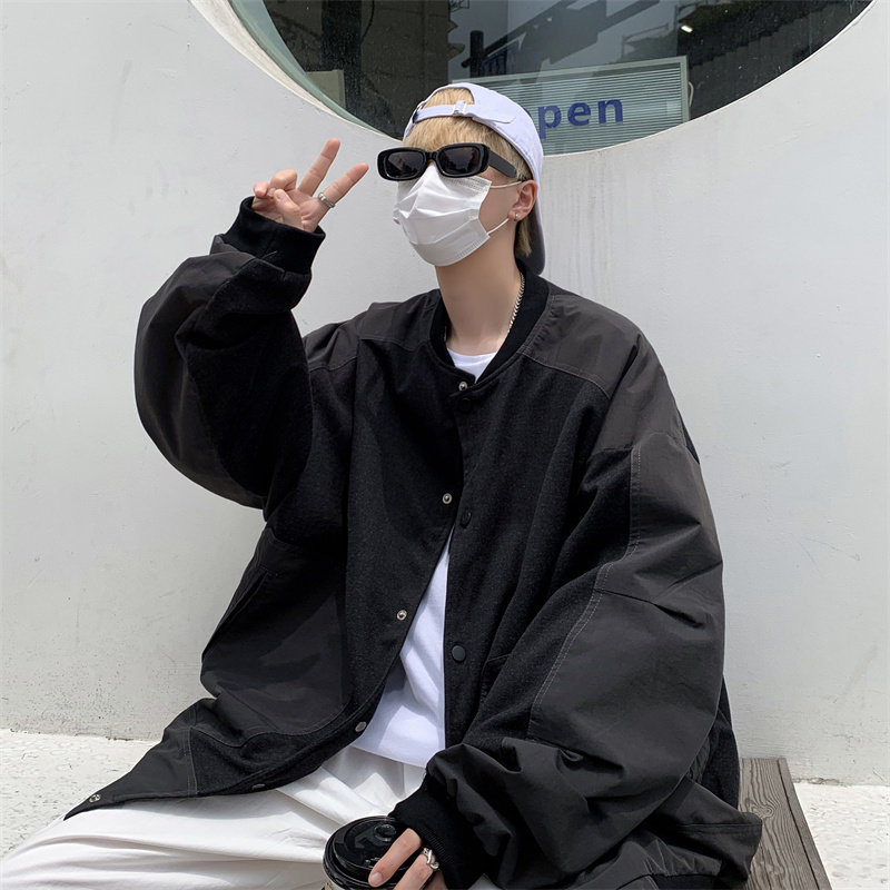 秋装棒球服外套男休闲夹克上衣JK83P95深灰,男装夹克,电商C323