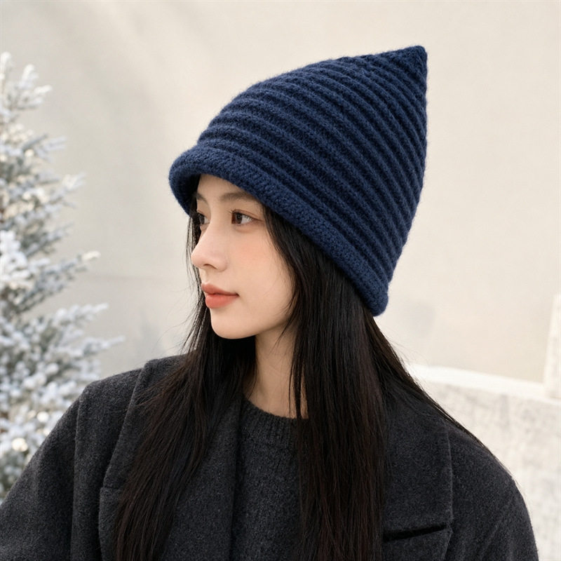 登山冷帽女款秋冬季川西旅游滑雪骑行针织帽男显脸小毛线包头帽子