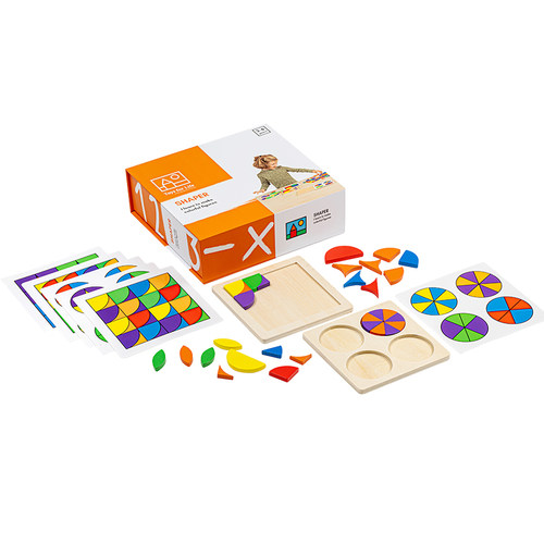TFL圆形与方形组成 儿童数学启蒙几何形状解构桌游木玩具 3岁+