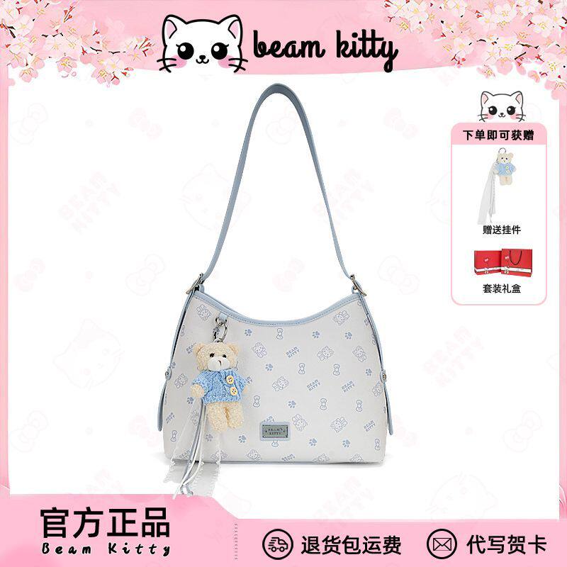 BEAMKITTY猫托特包女时尚印花单肩包大容量少女风斜挎手提包