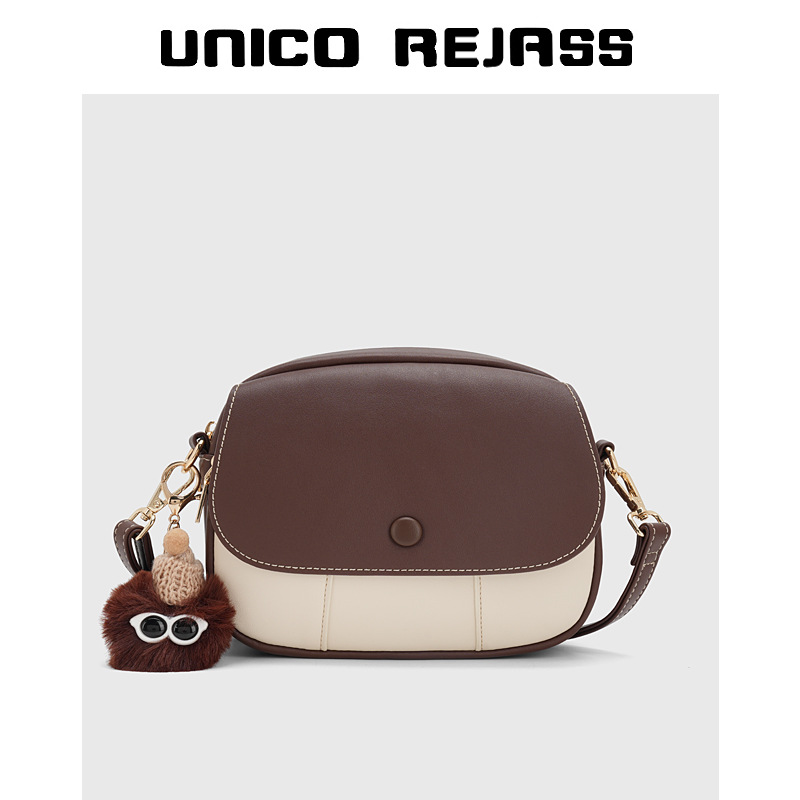 包包女包2025秋冬新款时尚百搭单肩斜挎女包拼接色休闲逛街小方包