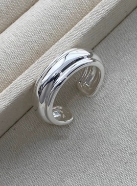 CL韩国博主同款戒指 爆款简约个性气质亮面不规则开口可调节戒指