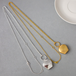 新款秋冬毛衣链 大牌长款中空口哨贝壳爱心形简约吊坠项链毛衣链