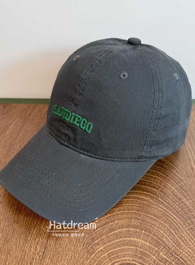 春夏新款韩版SANDIEGO刺绣软顶棒球帽情侣款显脸小百搭休闲鸭舌帽