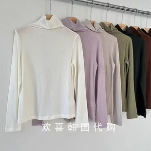 GATE简约休闲百搭高领纯色修身 2nd 上衣 新品 韩国东大门2025秋季