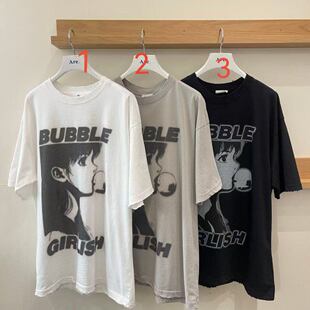 are宽松休闲圆领透气套头印花短袖 T恤女 新款 韩国东大门2026春季