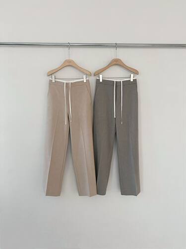 韩国东大门代购2026春新品2nd GATE直筒宽腿侧绑带休闲裤女