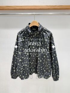 韩国东大门2026春季新品INTRO时尚百搭立领长袖波点衬衫女