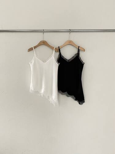 韩国东大门2026春新款2ND GATE时尚不对称蕾丝吊带背心