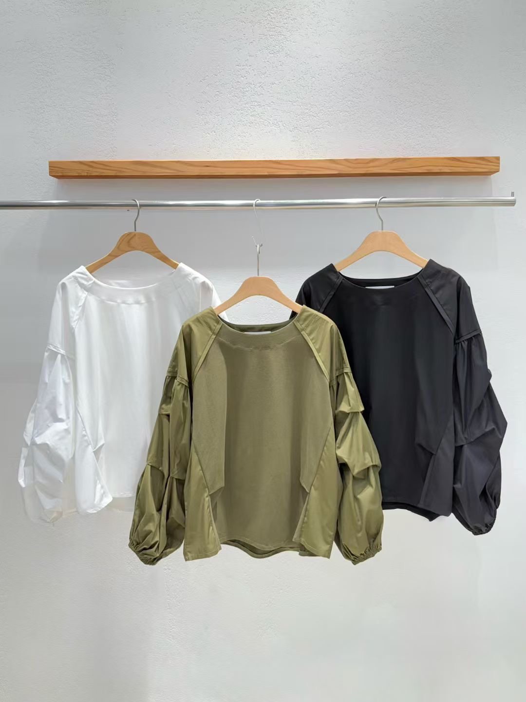 韩国东大门代购2025秋冬百新INTRO圆领宽松甜美衬衫上衣