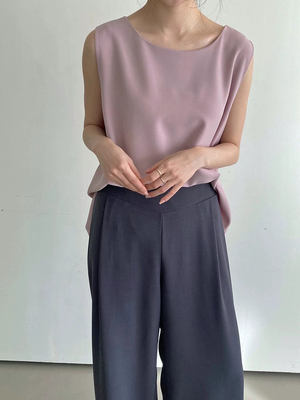 韩国东大门代购2025夏季新品Neutra柔滑宽松无袖上衣女长66-71