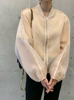 cobalt blue 韩国东大门代购 2025秋冬新款 棒球领拉链外套