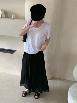 韩国东大门2026春新品cobalt blue时尚百搭大圆领纯色打底衫T恤