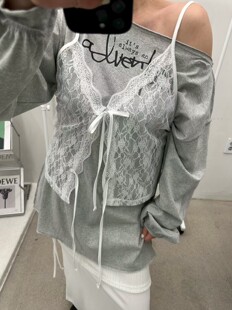 韩国东大门2026春季新品hertz时尚百搭蕾丝拼接吊带