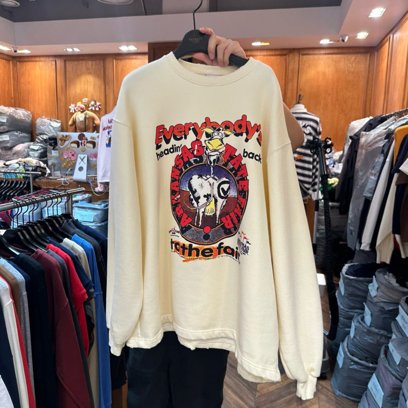 韩国东大门2025冬季新品GARMENT-P公鸡家 宽松加绒卫衣