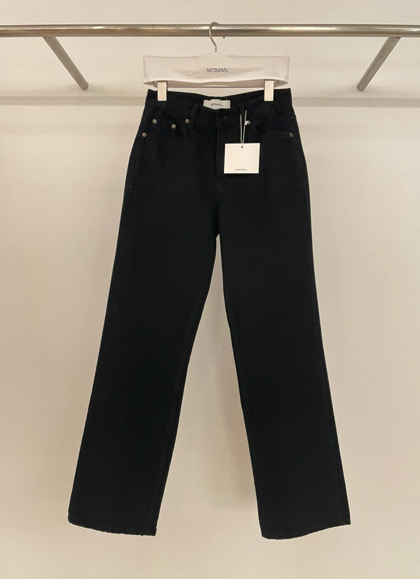 韩国东大门2026春新ARTISANAL时尚百搭高腰显瘦直筒加绒牛仔裤161