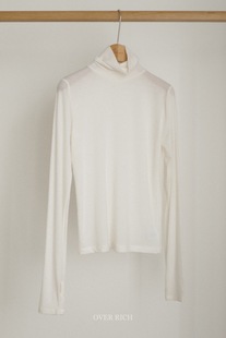 韩国东大门代购2025秋冬新款OVER RICH,半高领纯色打底衫毛衫