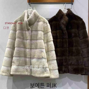 高级感立领宽松毛毛外套 standard时尚 韩国东大门2026春季 新品