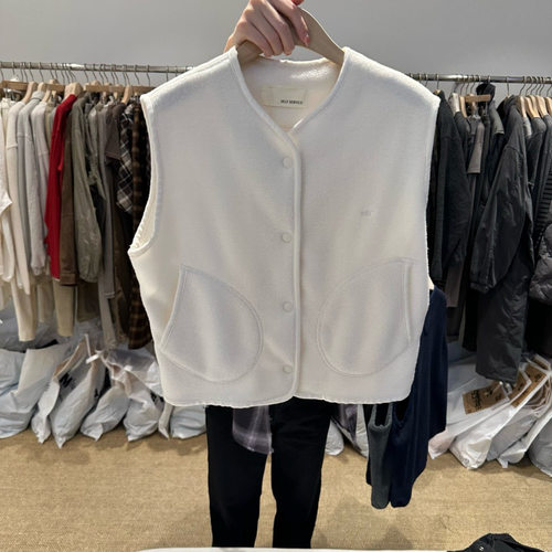 韩国东大门2026秋冬新品SELF SERVICE纯色坎肩背心马甲