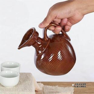 t耐高温辣椒油罐带盖陶瓷家用油坛土陶油壶装猪油罐子土罐盐罐密