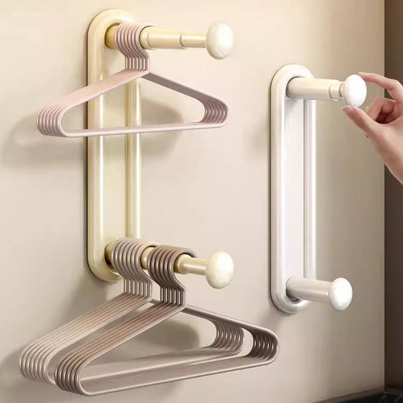 衣架收纳架免打孔阳台壁挂多功能整理架家用晾衣架卧室收纳挂架,收纳整理,塑料衣架,淘宝优惠券,粉丝福利购,淘宝优惠卷