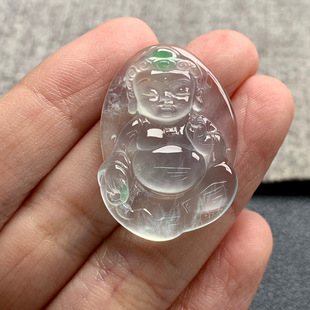 21.5 天然A货缅甸翡翠 31.3 尺寸 4.5 如来宝宝佛