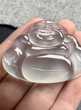 天然A货缅甸翡翠 佛公 尺寸 : 34.9-46.9-5.9