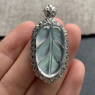 34.7 28.9 13.2 天然A货缅甸翡翠 13.5 整体 裸石：24.9 叶子