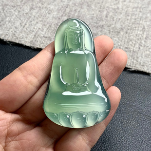 61.6 天然A货缅甸翡翠 观音 尺寸 6.1 34.9