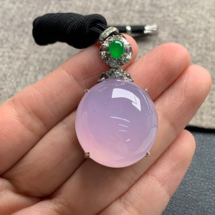 蛋面吊坠整体 24.9 17裸石 23.7 天然A货缅甸翡翠
