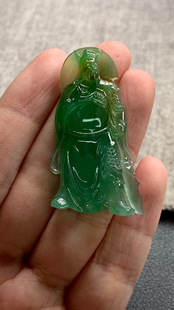 24.3 天然A货缅甸翡翠 45.4 尺寸 关公