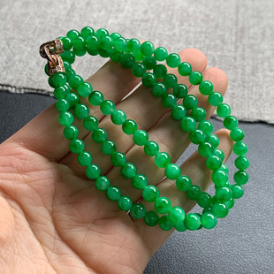 5.6 天然A货缅甸翡翠 5.1 尺寸 108颗 手串