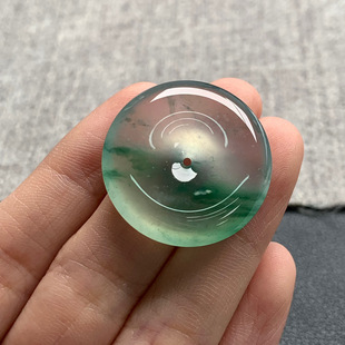 27.2 尺寸 5.8 平安扣 天然A货缅甸翡翠