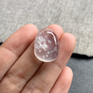 15.4 天然A货缅甸翡翠 20.5 尺寸 4.8 雪花棉如意