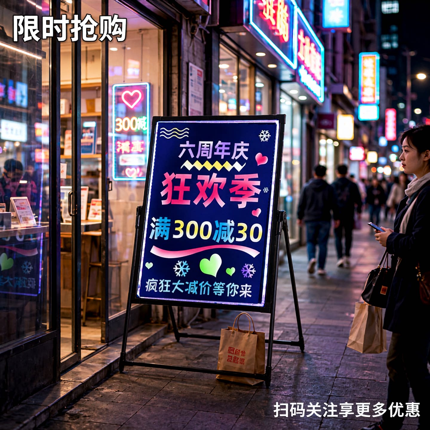广告牌led电子手写发光荧光板图片