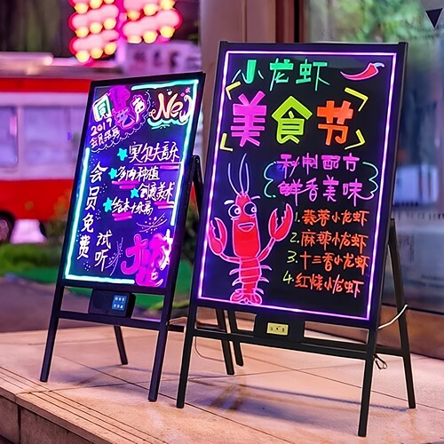 手写发光广告牌摆摊小黑板荧光板