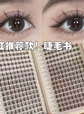 320簇一整套睫毛书懒人三部曲小恶摩假睫毛细软自然仿真羽扇朵毛