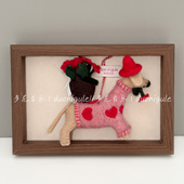 多尼古乐尼泊尔手工羊毛毡挂件花篮爱心腊肠狗包挂钥匙扣车挂礼物