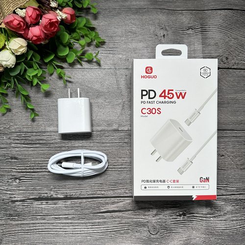 红果 C30S 手机充电器双c套装 pd 30W 氮化镓充电器  适用苹果手机平板笔记本快充