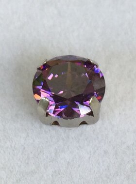 diy宝石圆形紫色手缝钻