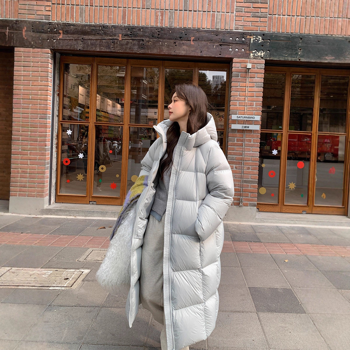 2025新款平湖羽绒服女韩国冬季长款过膝加厚宽松白鸭绒外套,女装/女士精品,羽绒服,淘宝优惠券,粉丝福利购,淘宝优惠卷