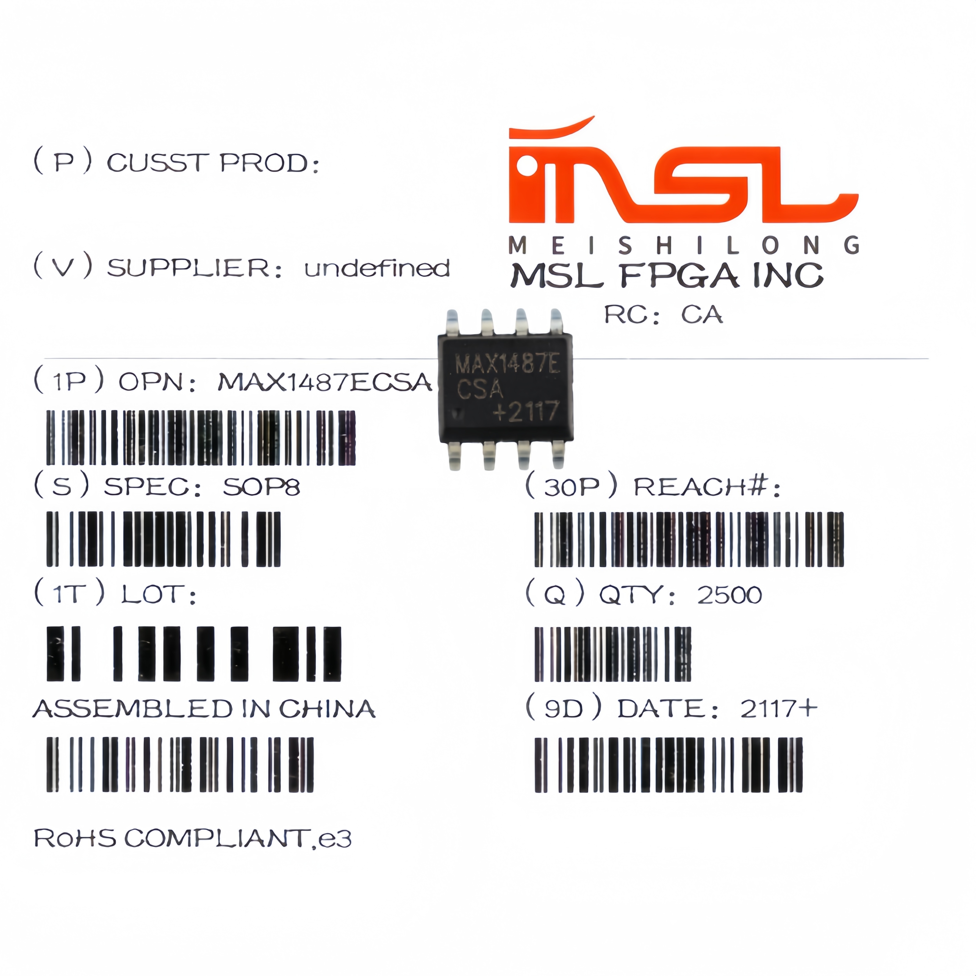 美时龙MAX1487ECSA原装芯片