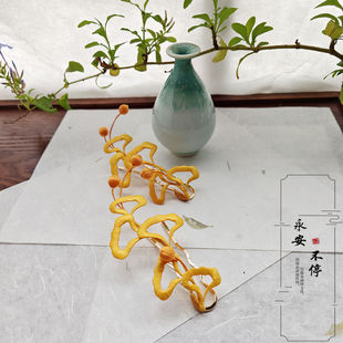 永安不停手工缠花银杏缠花胸针成品旗袍发簪发饰非遗头饰手作发夹