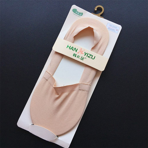 韩e足蕾丝花边无痕防滑肤色船袜