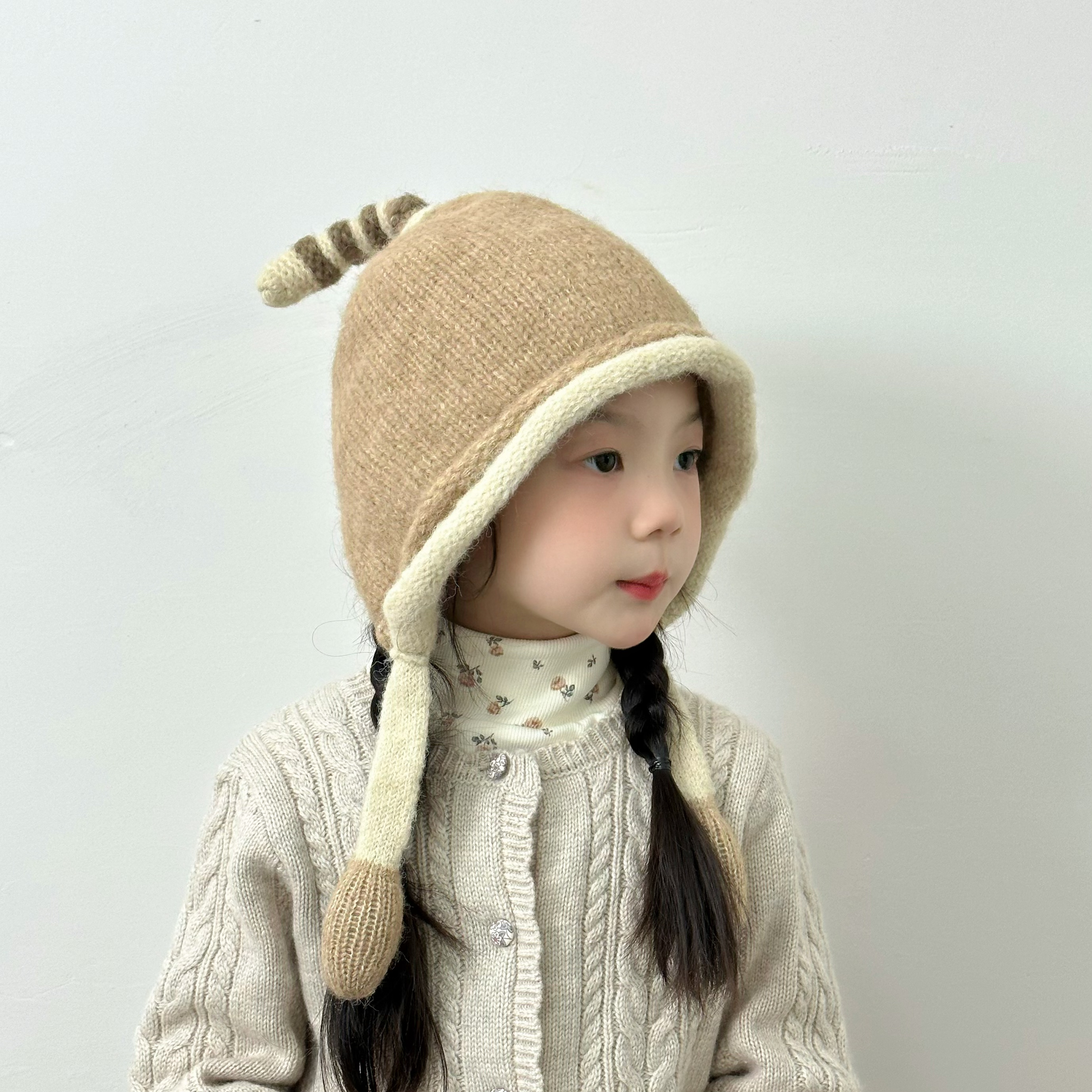 保暖儿童帽子韩版秋冬季男童可爱针织毛线帽加厚女童宝宝护耳头帽